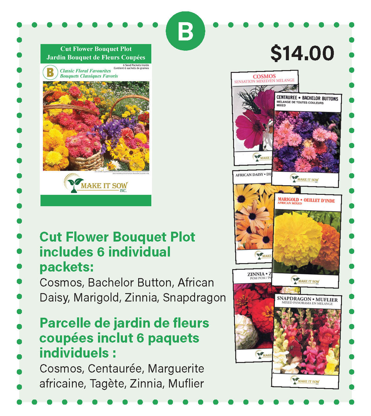 B : Bouquet de fleurs coupées