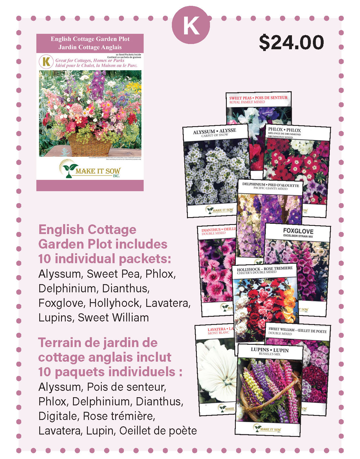 K : Parterre de jardin anglais