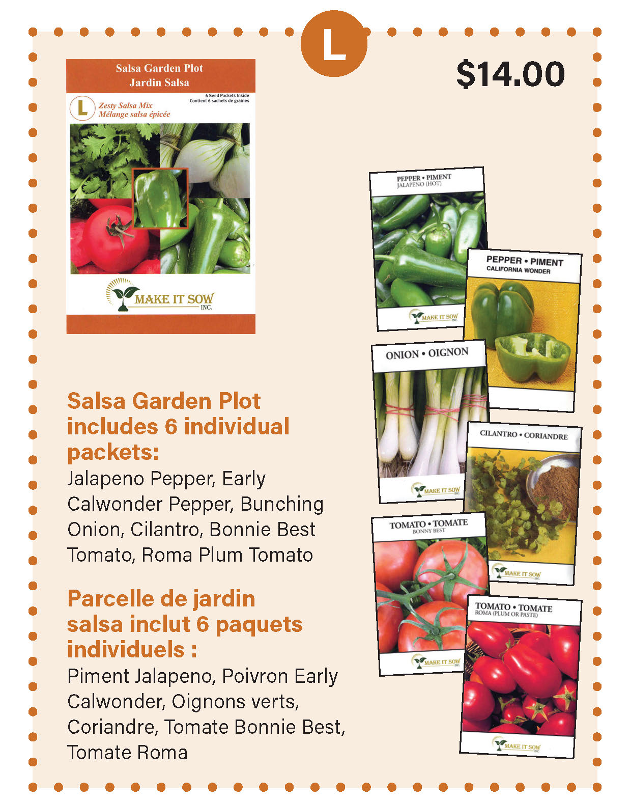 L: Plan de jardin à salsa